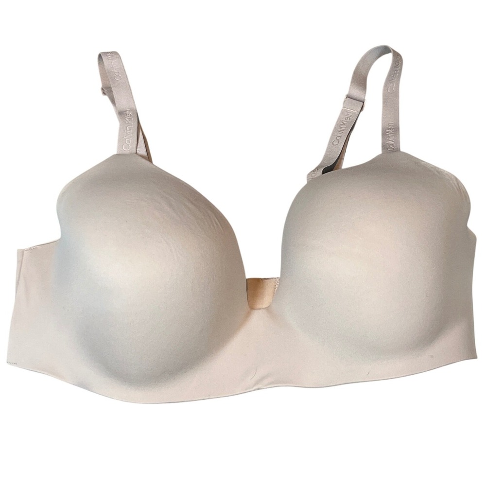 Calvin Klein QF8013 Perfectly Fit Lightly Lined Wirefree Bra 36DD Nude Beige